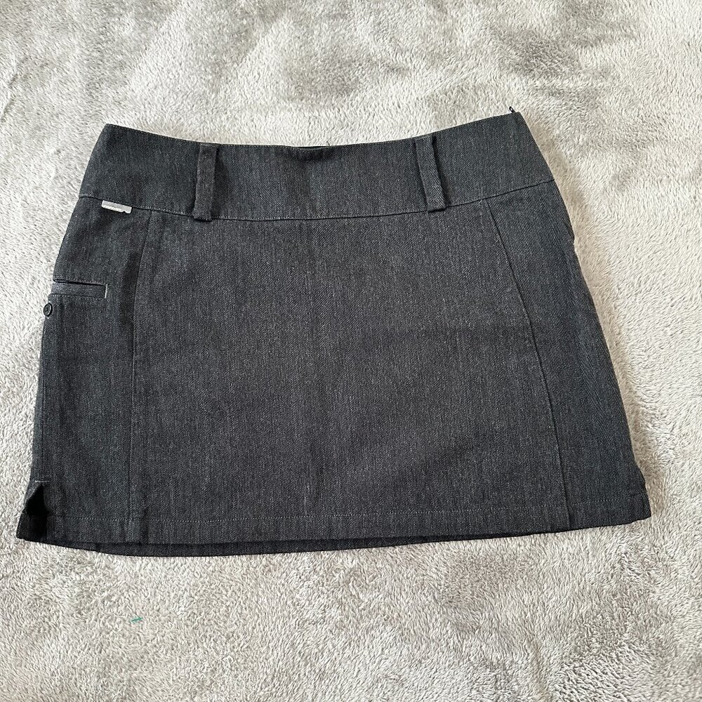 Icebreaker Merino Wool Cotton Mini Skirt Women's size 29 Gray Outdoor Hiking